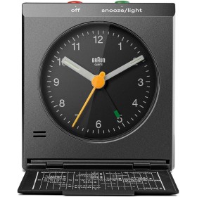 Braun Reloj Despertador de Viaje analógico clásico función Snooze, diseño Vintage, tamaño Compacto, Movimiento de Cuarzo
