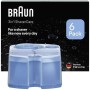 Recharges 3-en-1 - BRAUN - ShaverCare - Pour Stations SmartCare, Nettoyage Hygiénique - Pack de 6