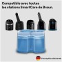 Recharges 3-en-1 - BRAUN - ShaverCare - Pour Stations SmartCare, Nettoyage Hygiénique - Pack de 6