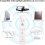OSTENT El sensor de movimiento del mando a distancia con cable Nunchuck + Combo compatible para la consola Nintendo Wii Color