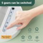 Marchpower Ventilador de Pie Silencioso 10", 2 en 1 Ventilador de Pie Plegable Circulación del Aire con 5 Velocidad Pantalla