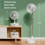 Marchpower Ventilador de Pie Silencioso 10", 2 en 1 Ventilador de Pie Plegable Circulación del Aire con 5 Velocidad Pantalla