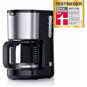 Braun PurShine KF1500BK, Cafetera de Filtro con Sistema OptiBrew, Función Antigoteo, Apagado Automático de Seguridad, Capacidad
