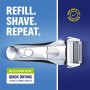 Limpiador de cabezales de afeitado - Recarga para cartuchos de limpieza compatible con Braun Clean & Renew, hasta 5 usos