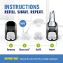 Limpiador de cabezales de afeitado - Recarga para cartuchos de limpieza compatible con Braun Clean & Renew, hasta 5 usos
