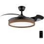 Cecotec Ventilador de Techo con Luz y Aspas Retráctiles EnergySilence Aero 4200 Invisible Black. 30W, Motor DC, Diámetro 42",