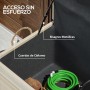 Outsunny Baúl de Almacenaje Exterior 185L Arcón de Jardín de Madera Impermeable con Tapa Abrible 2 Ruedas Cuerdas de Lino
