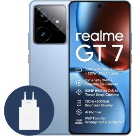 realme GT7 5G Smartphone,12+256GB, Batería de 7000 mAh,Carga de 120W,Procesador Dimensity 9400e,IMX906 50MP Cámara,AI