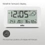Estación meteorológica y reloj digital controlado por radio Braun para la zona horaria de Europa Central (DCF) con temperatura y