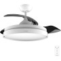 Cecotec Ventilador de Techo con Luz Energysilence Aero 4300 Invisible White. 35W, 6 Velocidades, Aspas Retráctiles, Mando a