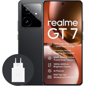 realme GT7 5G Smartphone,12+256GB, Batería de 7000 mAh,Carga de 120W,Procesador Dimensity9400e,IMX906 50MP Cámara,AI