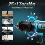 Taladro Atornillador Batería con 2 Baterías, 20V Taladro Bateria par Máximo de 42Nm, Taladro Inalámbrico de 2 Velocidades, Apto