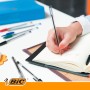 BIC Cristal Original Bolígrafos de Punta Media (1,00 mm) con Tapón y Capuchón a Juego - Azul, Caja de 10
