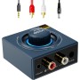 YMOO Receptor Bluetooth 5.3 HiFi Audio con RCA y 3,5mm Jack, Adaptador Bluetooth para Equipo de Música/Amplificador/Altavoz, 30M