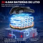 SundpeyPRO Taladro Percutor a Bateria 21V - 120Nm Sin Escobillas Taladro Atornillador Batería con 2x4.0Ah Baterías, 20+3 Ajuste
