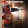 SundpeyPRO Taladro Percutor a Bateria 21V - 120Nm Sin Escobillas Taladro Atornillador Batería con 2x4.0Ah Baterías, 20+3 Ajuste