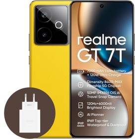 realme GT 7T 5G Smartphone,12+256GB, Batería de 7000 mAh,Carga de 120W,Procesador Dimensity 8400-MAX,IMX896 50MP Cámara,AI