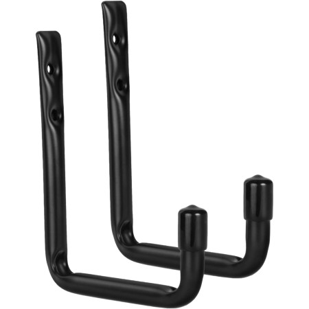 Maclean Juego de 2 Soportes de Pared | para Neumáticos, Ruedas, Escaleras y Bicicletas | Construcción de Acero con Revestimiento