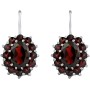 SILVEGO - SILVEGOB380001 - Pendientes para Mujer de Plata 925 con Auténticas Granates Checas