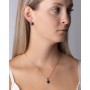 SILVEGO - SILVEGOB380001 - Pendientes para Mujer de Plata 925 con Auténticas Granates Checas