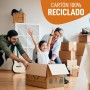 MARCPRINT Pack 10 Cajas Mudanza + Malla - Cajas Carton Mudanza (43x30x25cm) Reforzadas y Resistentes - Cajas de Cartonn
