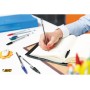 Bic Cristal Original Bolígrafos - Blíster de 5 Unidad, Espunta Media (1.0 mm), Color Azul
