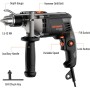 DOVAMAN Taladro Percutor con Cable de 850W y Portabrocas Metálico de 13mm – Velocidad Variable 0–3000 RPM – Para Hormigón,