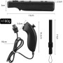 OSTENT Control remoto con sensor de movimiento + Nunchuck con cable Combo compatible con consola Nintendo Wii Color rojo