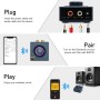 YMOO Receptor Bluetooth 5.3 HiFi Audio con RCA y 3,5mm Jack, Adaptador Bluetooth para Equipo de Música/Amplificador/Altavoz, 30M