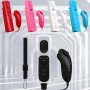 OSTENT Control remoto con sensor de movimiento + Nunchuck con cable Combo compatible con consola Nintendo Wii Color rojo