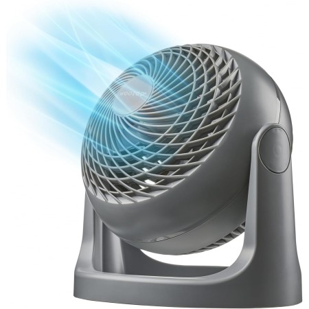Iris Ohyama Woozoo, 23m², Ventilador de mesa, Gris, 3 velocidades, Silencioso, Potente,Escritorio, Portátil, Sobremesa, Table