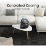 Iris Ohyama Woozoo, 23m², Ventilador de mesa, Gris, 3 velocidades, Silencioso, Potente,Escritorio, Portátil, Sobremesa, Table