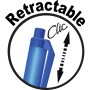 BIC Soft Feel, bolígrafos retráctiles, suave grip, punta media (1,0 mm), color azul, caja de 12