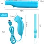 OSTENT Control remoto con sensor de movimiento + Nunchuck con cable Combo compatible con consola Nintendo Wii Color rojo