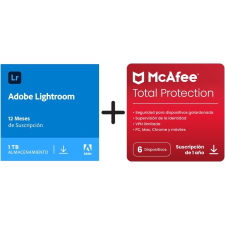 Adobe Lightroom incl. Lightroom Classic 1TB | Editor foto AI | 1 Año | PC/Mac | Descarga Digital