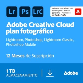 Creative Cloud Photography plan | with 1TB | 1 Año | PC/Mac | Código de activación enviado por email