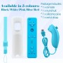 OSTENT Control remoto con sensor de movimiento + Nunchuck con cable Combo compatible con consola Nintendo Wii Color rojo