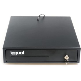 Iggual – Cajón Portamonedas IRON-15, Caja Efectivo Registradora Manual o Automática RJ11(12V), Compartimento x4 Billetes y x8