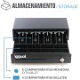 Iggual – Cajón Portamonedas IRON-15, Caja Efectivo Registradora Manual o Automática RJ11(12V), Compartimento x4 Billetes y x8