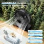EasyAcc Ventilador de Mesa USB, 4000mAh Recargable Silencioso Ventiladores, Potente con 4 Velocidades, Mini Base Carga Rápida,