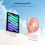 EasyAcc Ventilador de Mesa USB, Silencioso Recargable Ventiladores 4000mAh, Potente con 4 Velocidades, Mini Base Carga Rápida,
