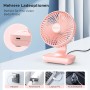 EasyAcc Ventilador de Mesa USB, Silencioso Recargable Ventiladores 4000mAh, Potente con 4 Velocidades, Mini Base Carga Rápida,