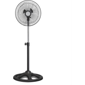 UBOON Ventilador de Pie 10" - Pequeño y Potente, Altura Regulable, Motor Silencioso, 3 Velocidades, Oscilación 120º, 30W