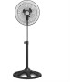 UBOON Ventilador de Pie 10" - Pequeño y Potente, Altura Regulable, Motor Silencioso, 3 Velocidades, Oscilación 120º, 30W