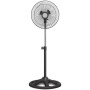 UBOON Ventilador de Pie 10" - Pequeño y Potente, Altura Regulable, Motor Silencioso, 3 Velocidades, Oscilación 120º, 30W