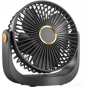 Ventilador de mesa con luz,Ventilador USB,Ventilador de mesa silencioso,batería recargable USB de 4000 mAh, 5 velocidades y