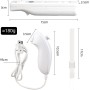 OSTENT Control remoto con sensor de movimiento + Combo Nunchuck con cable Compatible para consola Nintendo Wii Color rosa