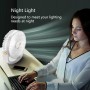 Ventilador de mesa con luz,Ventilador USB,Ventilador de mesa silencioso,batería recargable USB de 4000 mAh, 5 velocidades y