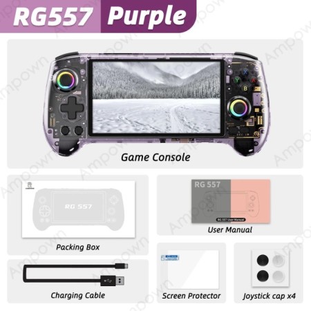 ANBERNIC-consola de juegos portátil RG557, procesador de dimensiones, 