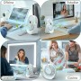 Ventilador Portátil,Ventilador Portátil de mano Recargable viento fuerte y Turbo Ajustable de Velocidad (1-199),Pantalla